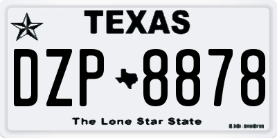 TX license plate DZP8878