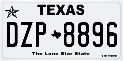 TX license plate DZP8896