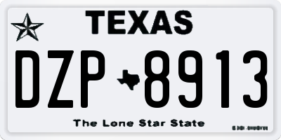 TX license plate DZP8913