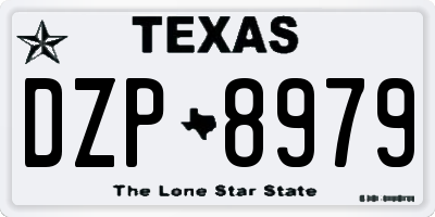 TX license plate DZP8979