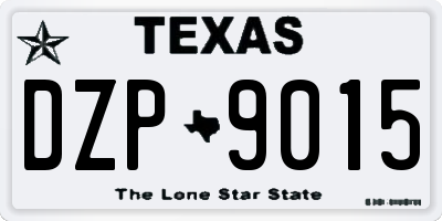 TX license plate DZP9015