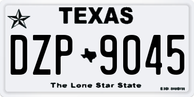 TX license plate DZP9045