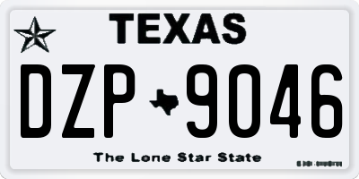 TX license plate DZP9046