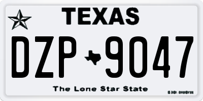 TX license plate DZP9047