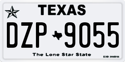 TX license plate DZP9055