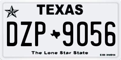 TX license plate DZP9056