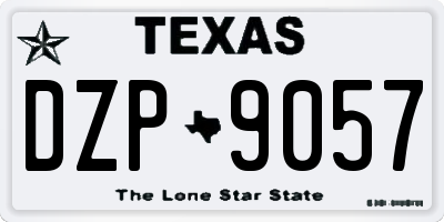TX license plate DZP9057