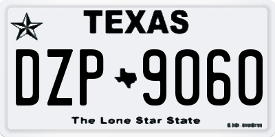TX license plate DZP9060