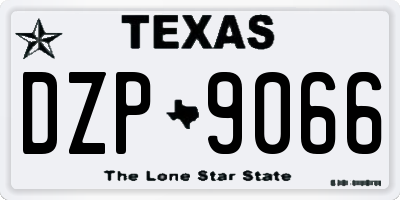 TX license plate DZP9066