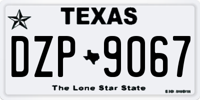 TX license plate DZP9067