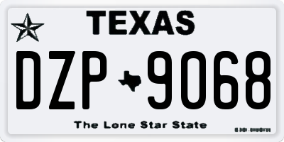 TX license plate DZP9068