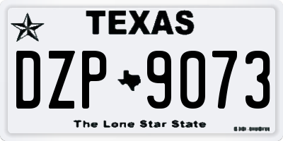 TX license plate DZP9073