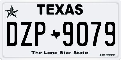 TX license plate DZP9079