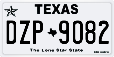 TX license plate DZP9082