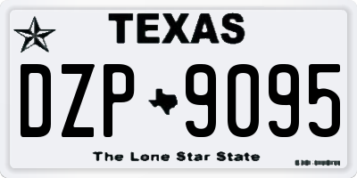 TX license plate DZP9095