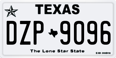 TX license plate DZP9096