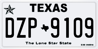 TX license plate DZP9109