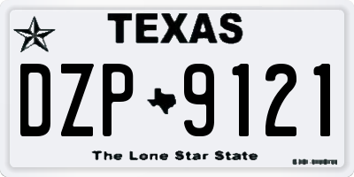 TX license plate DZP9121