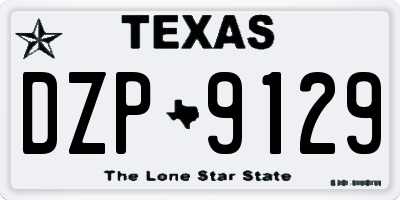 TX license plate DZP9129