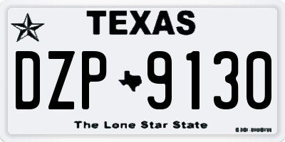 TX license plate DZP9130