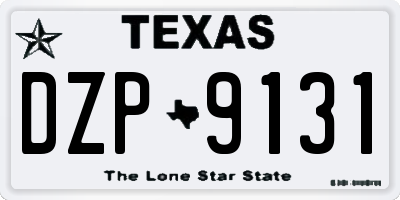 TX license plate DZP9131