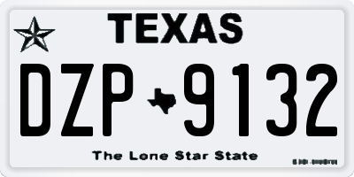 TX license plate DZP9132