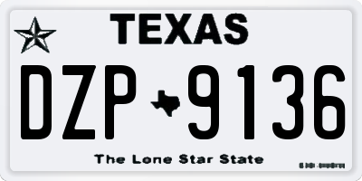 TX license plate DZP9136