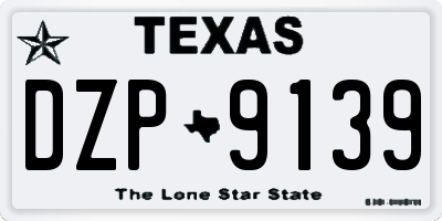 TX license plate DZP9139