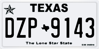 TX license plate DZP9143