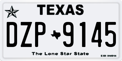 TX license plate DZP9145