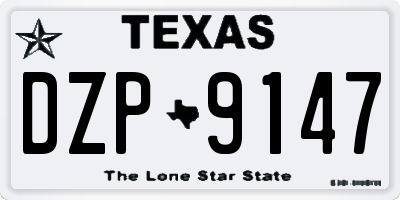 TX license plate DZP9147