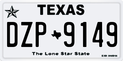 TX license plate DZP9149