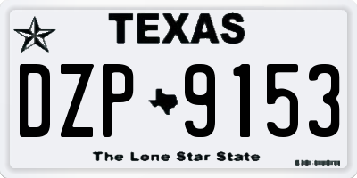 TX license plate DZP9153