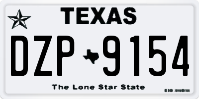 TX license plate DZP9154