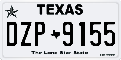 TX license plate DZP9155