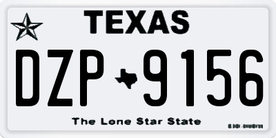 TX license plate DZP9156