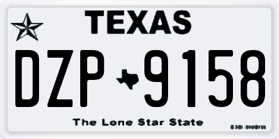 TX license plate DZP9158