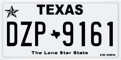 TX license plate DZP9161