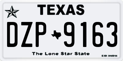 TX license plate DZP9163