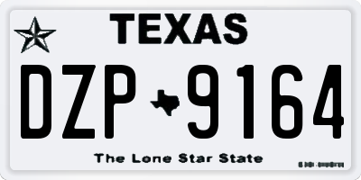 TX license plate DZP9164