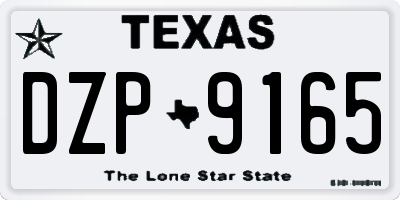 TX license plate DZP9165