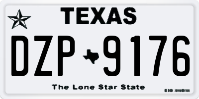 TX license plate DZP9176