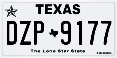 TX license plate DZP9177