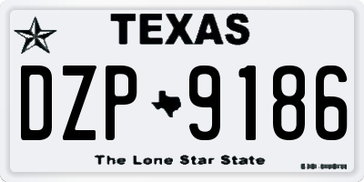 TX license plate DZP9186