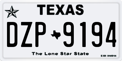 TX license plate DZP9194