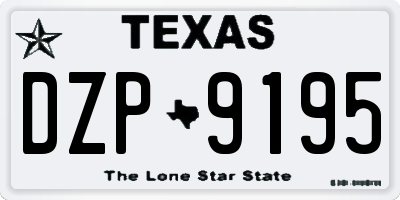 TX license plate DZP9195
