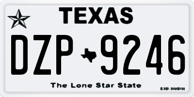 TX license plate DZP9246