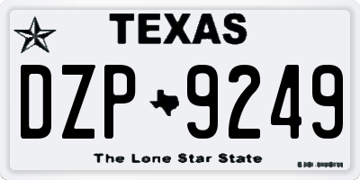 TX license plate DZP9249