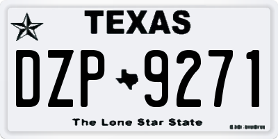 TX license plate DZP9271