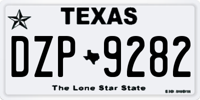 TX license plate DZP9282